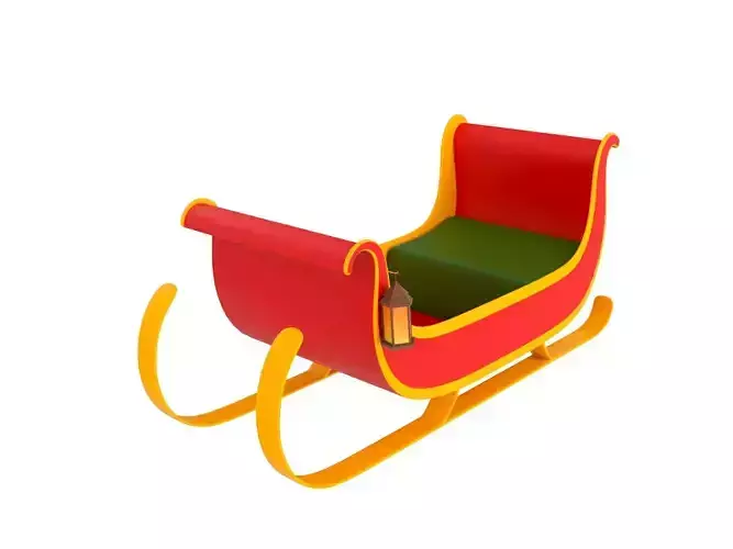 Santa Sleigh Free 3D model
