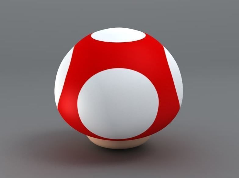 Mario Mushroom Low-poly 3D model_4