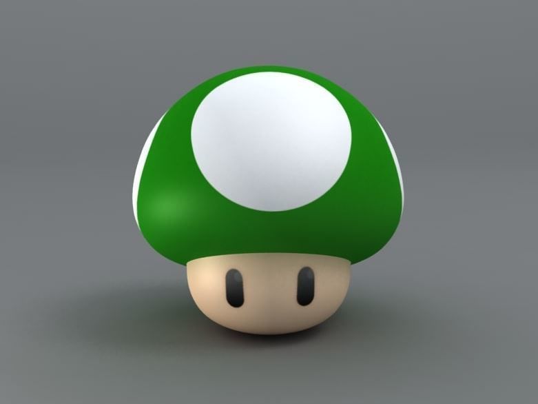 Mario Mushroom Low-poly 3D model_6