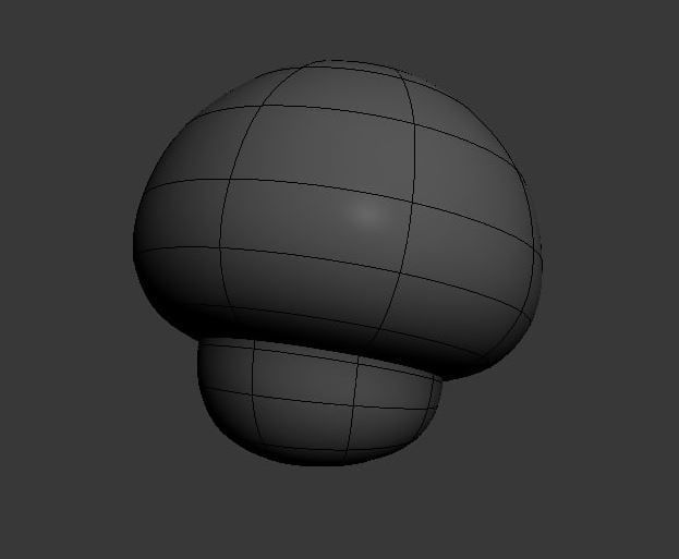 Mario Mushroom Low-poly 3D model_5