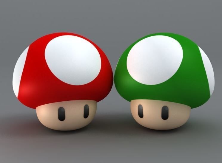 Mario Mushroom Low-poly 3D model_1