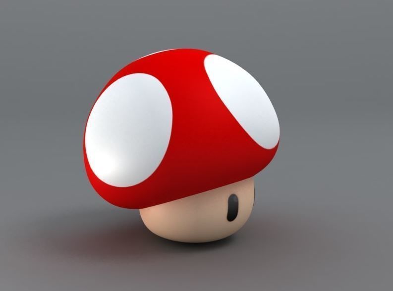 Mario Mushroom Low-poly 3D model_3