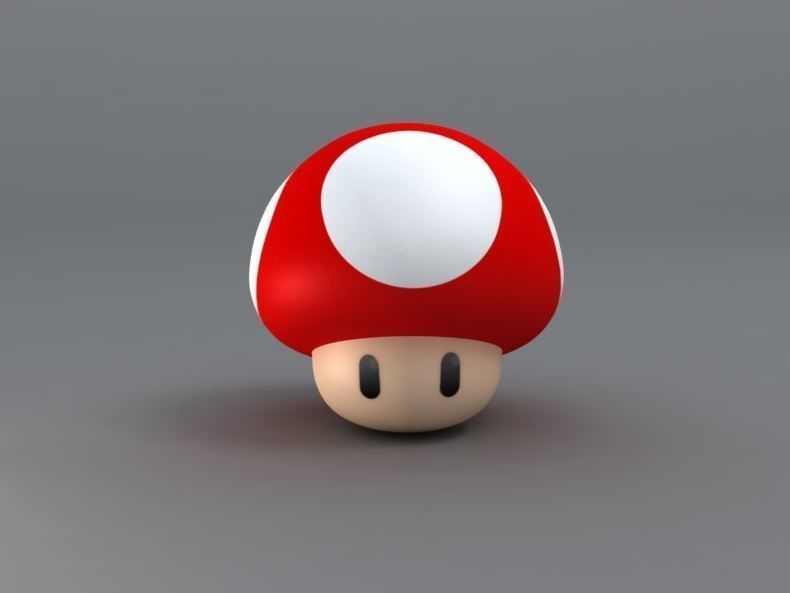 Mario Mushroom Low-poly 3D model_2