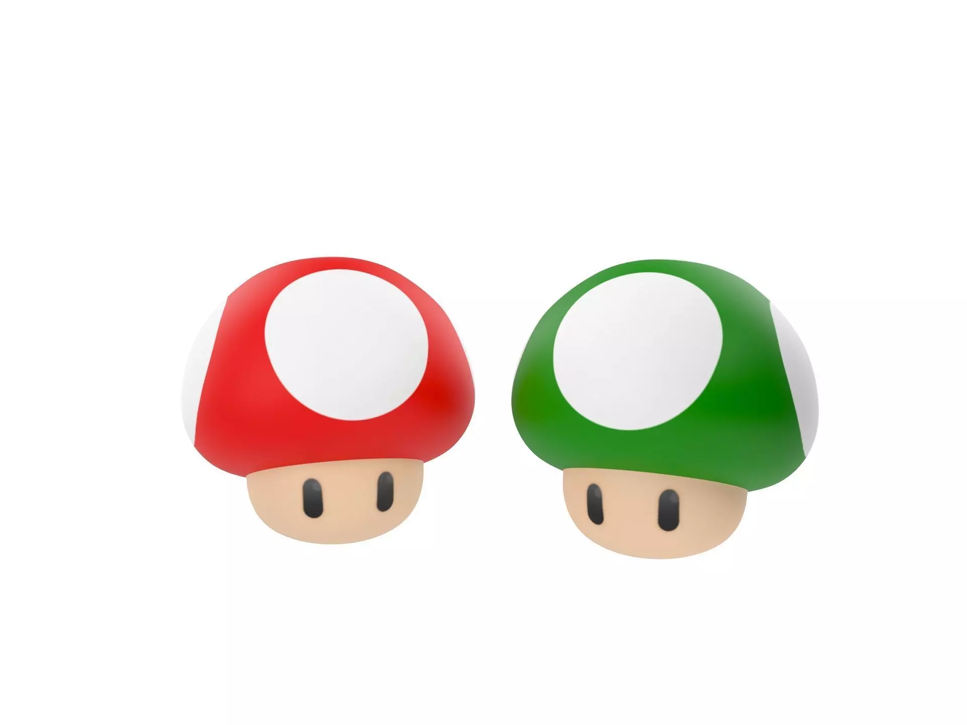 Mario Mushroom Low-poly 3D model_0