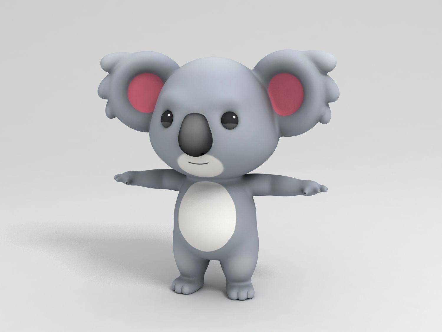 Koala cartoon bear 3D model_1