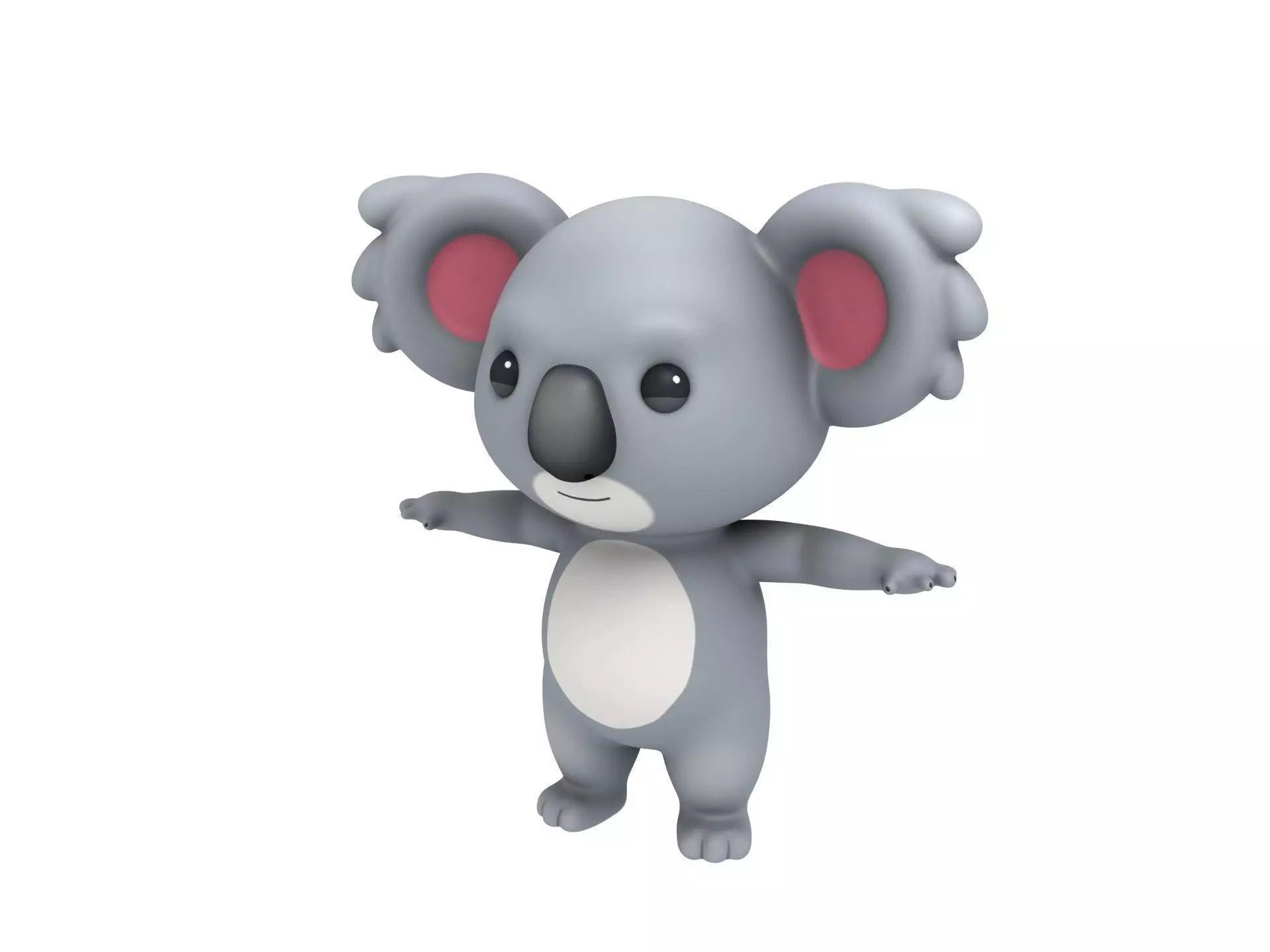 Koala cartoon bear 3D model_0