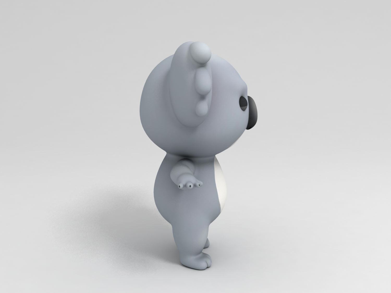 Koala cartoon bear 3D model_5