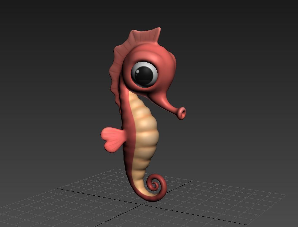 Seahorse 3D model_9