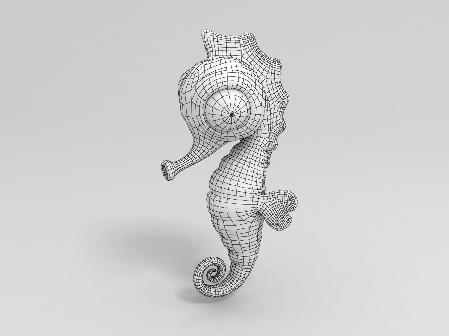 Seahorse 3D model_6
