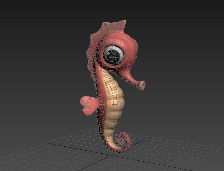Seahorse 3D model_8