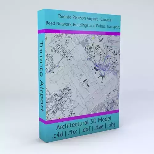 Toronto Pearson YYZ Airport Roads Buildings and Public Transport