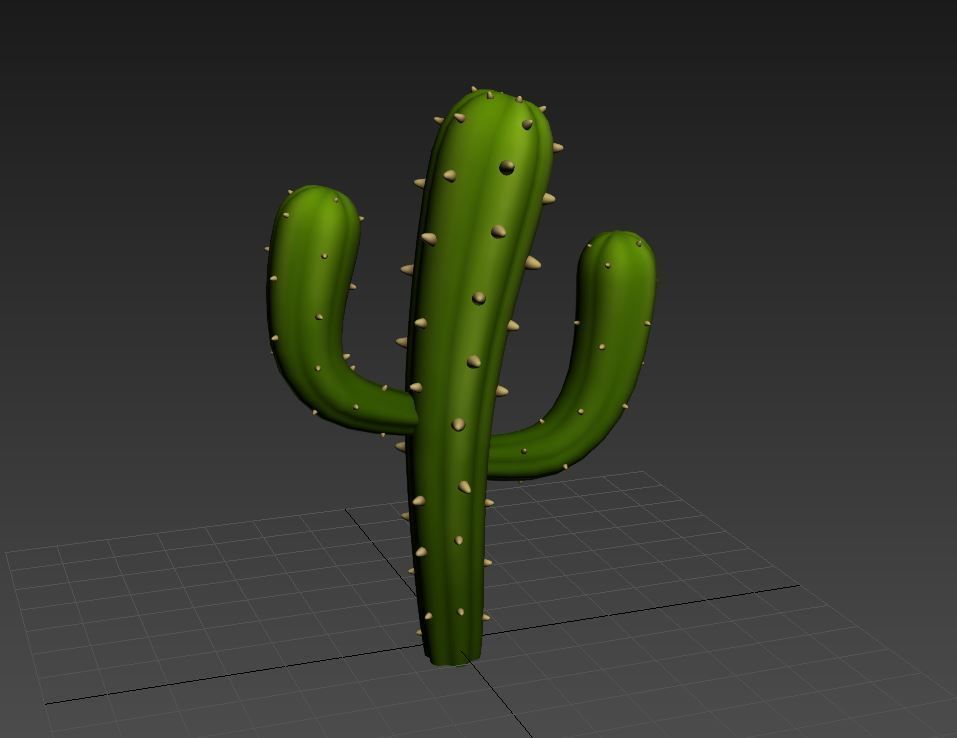 Cartoon Cactus 3D model_6