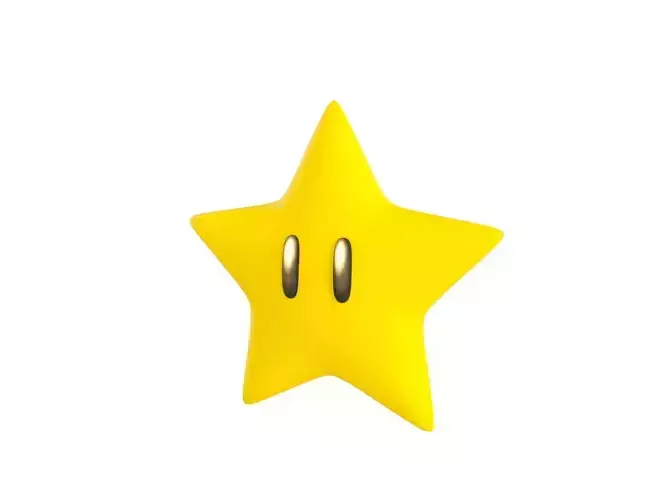 Mario Star Low-poly 3D model