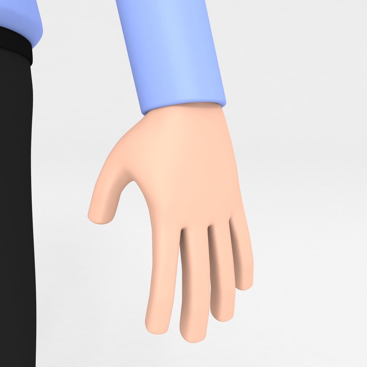 Cartoon Office Man model 3D model_10