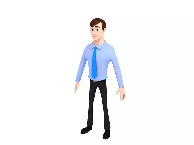 Cartoon Office Man model