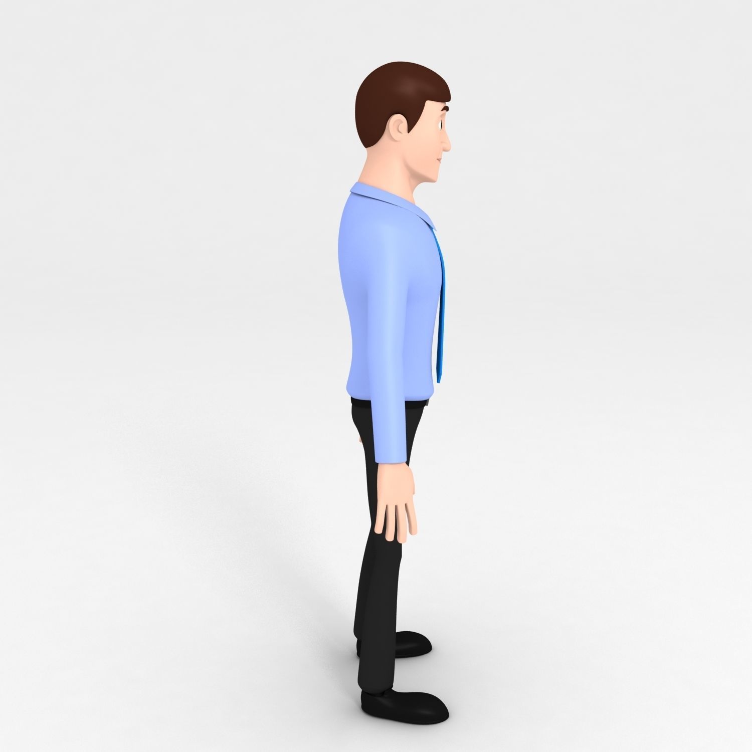 Cartoon Office Man model 3D model_3