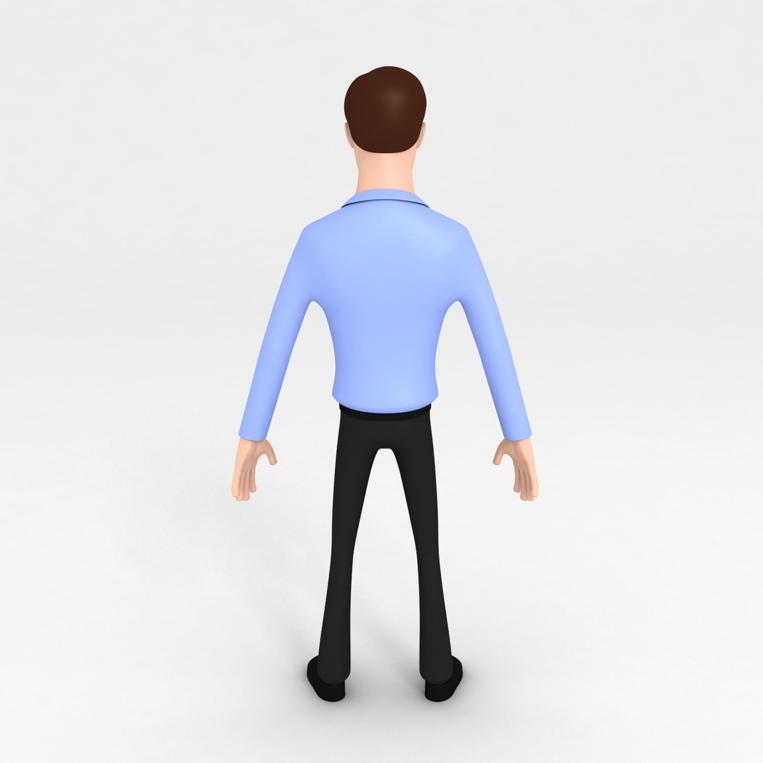 Cartoon Office Man model 3D model_4