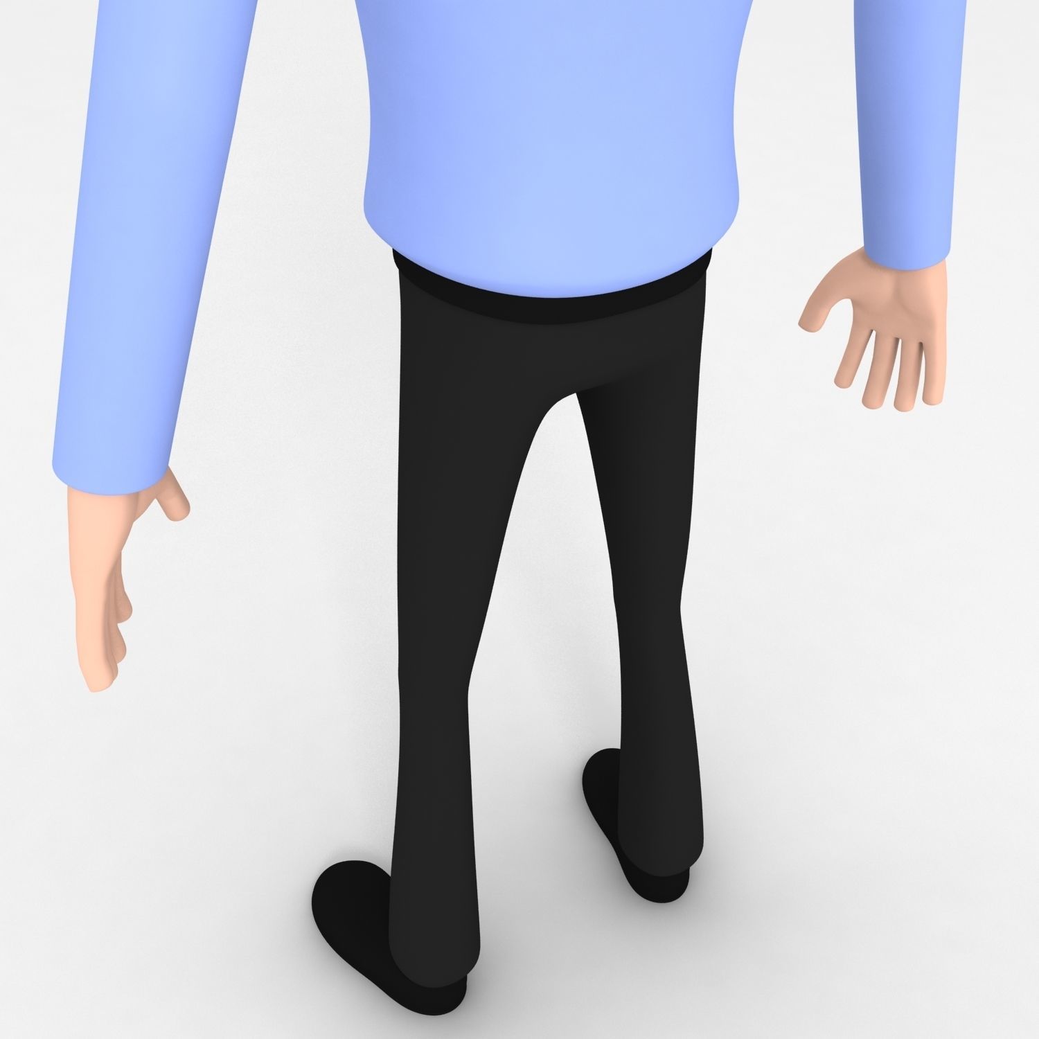 Cartoon Office Man model 3D model_7