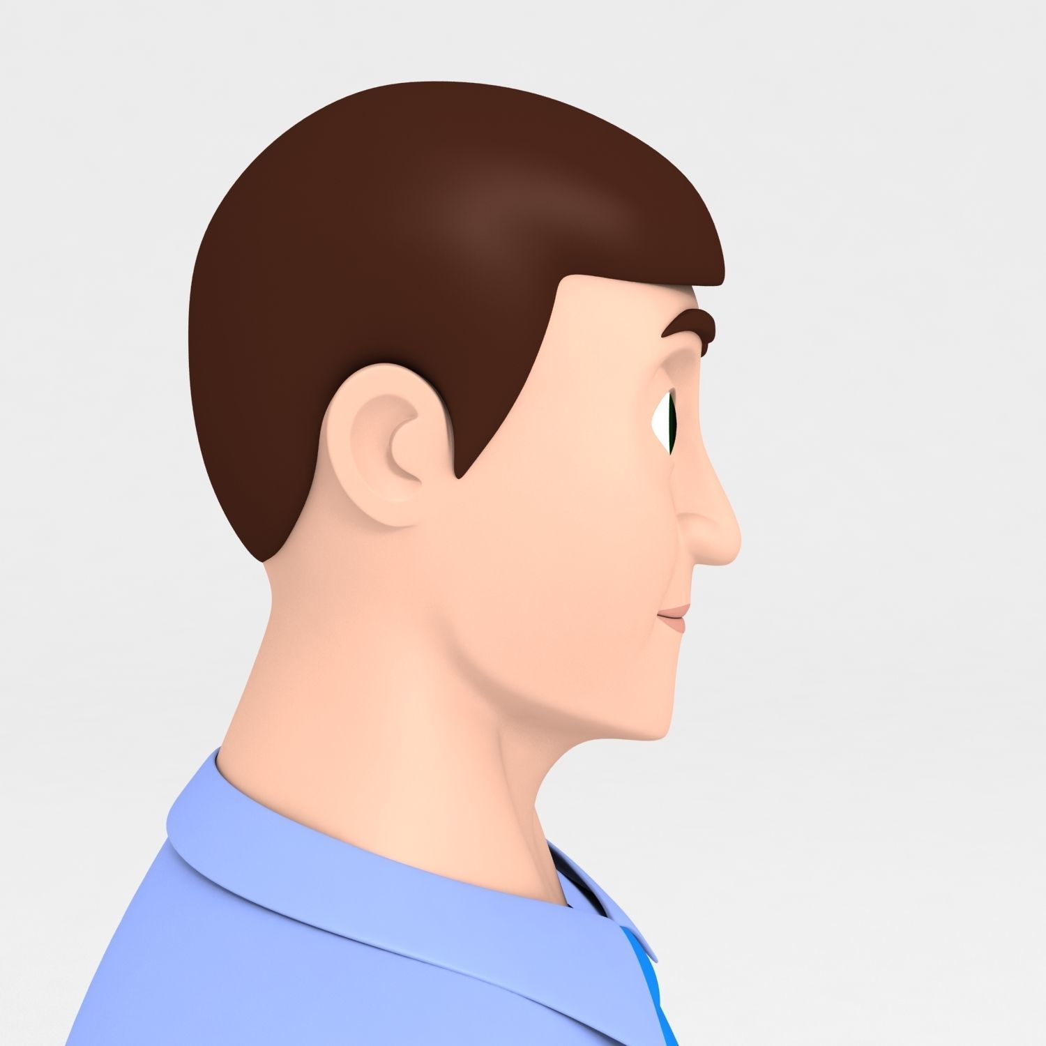 Cartoon Office Man model 3D model_6
