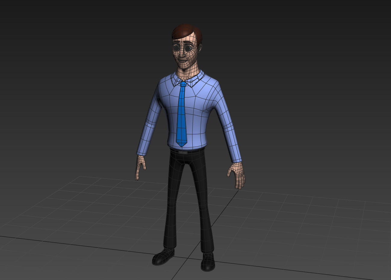 Cartoon Office Man model 3D model_14