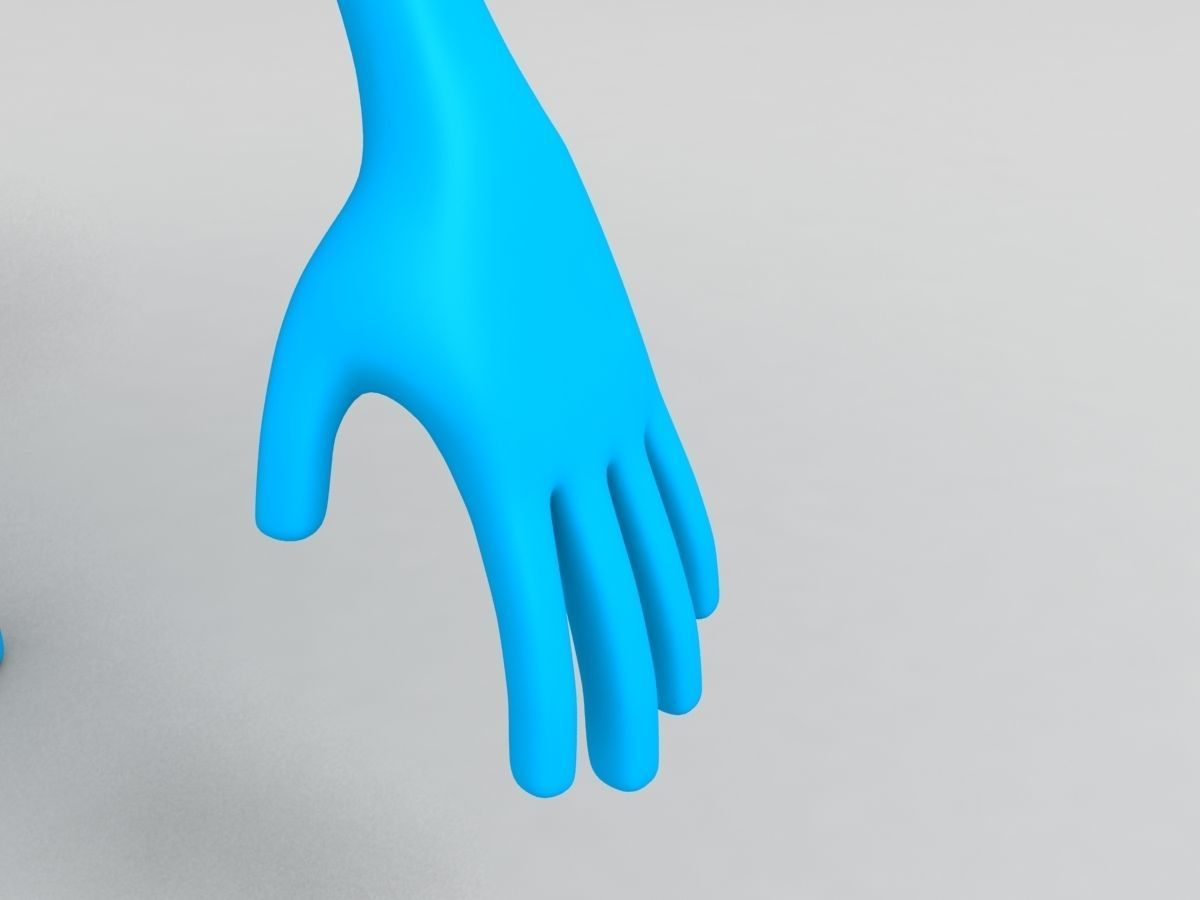 Rigged Cartoon Ball Man 3D model 3D model_8