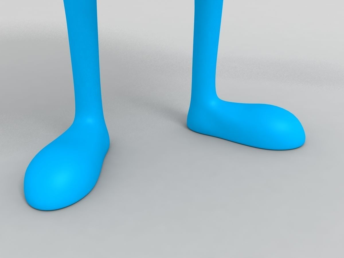 Rigged Cartoon Ball Man 3D model 3D model_9