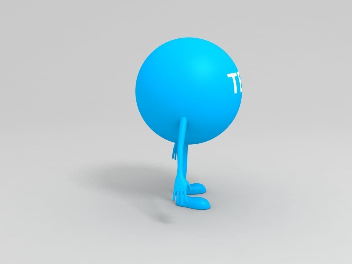 Rigged Cartoon Ball Man 3D model 3D model_5