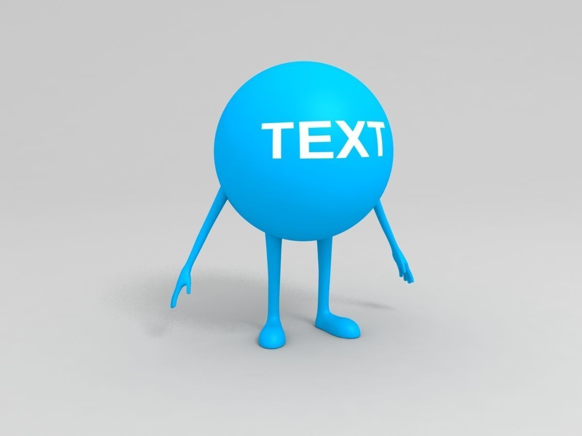 Rigged Cartoon Ball Man 3D model 3D model_3