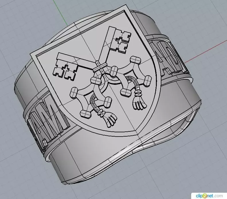 Ring Ad majorem Dei gloriam 3D print model