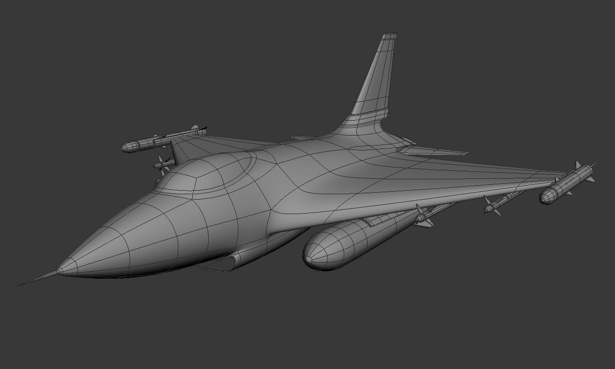 F16 Fighter Plane Free 3D model_2