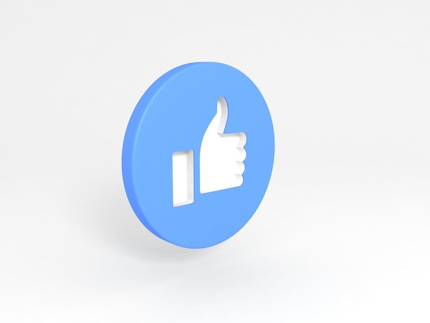 Facebook Like Button Free 3D model_4