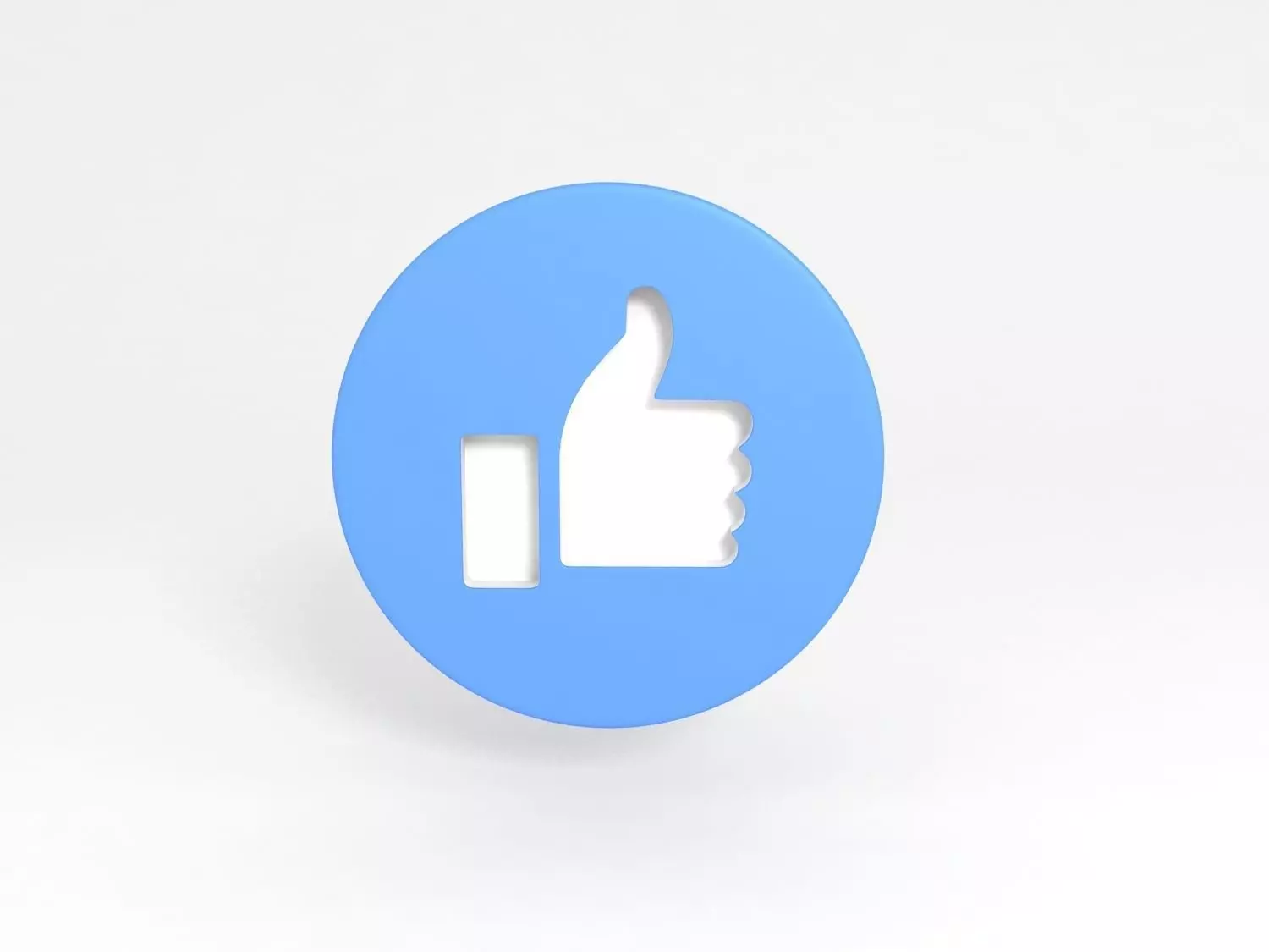 Facebook Like Button Free 3D model_0