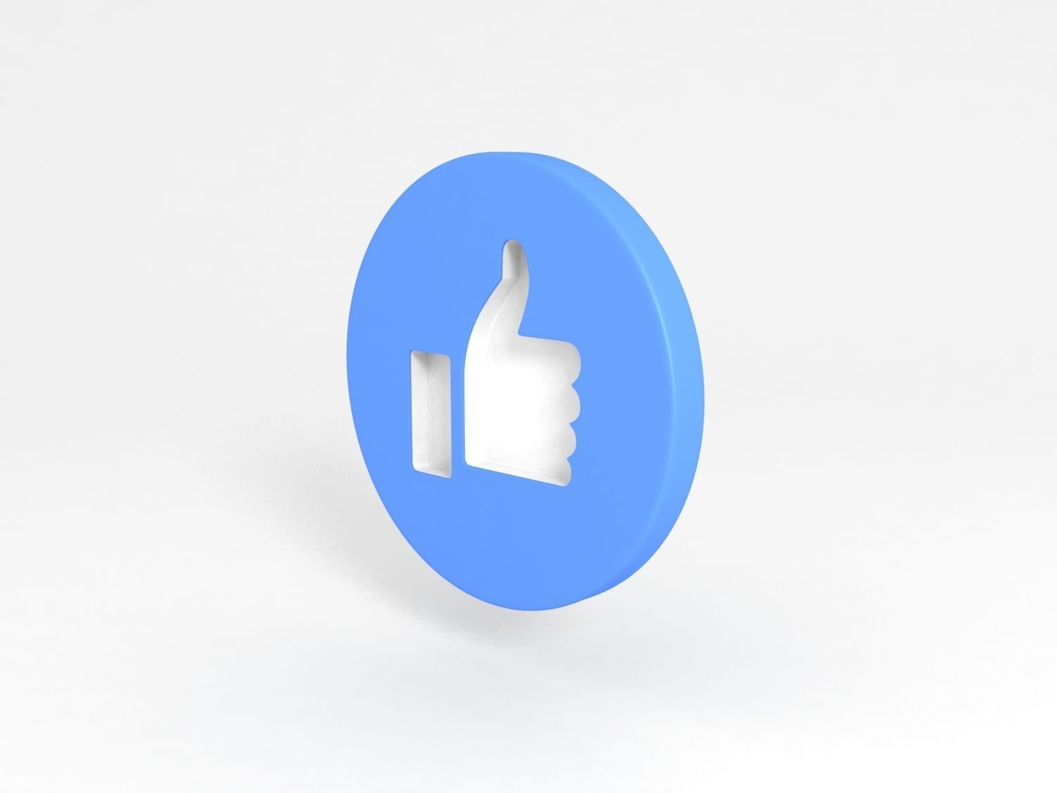 Facebook Like Button Free 3D model_3