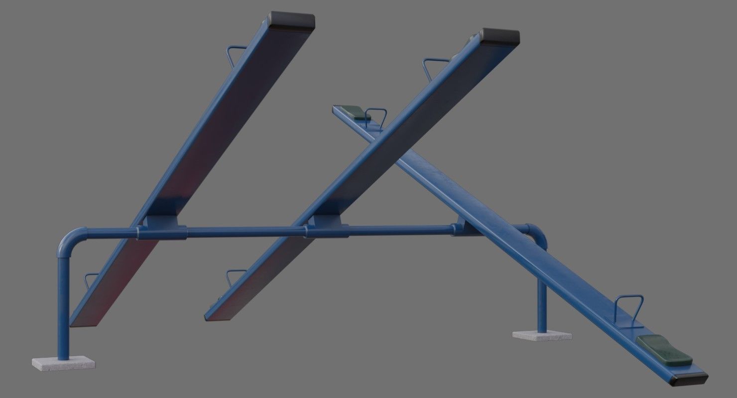 Seesaw 1A Low-poly 3D model_3