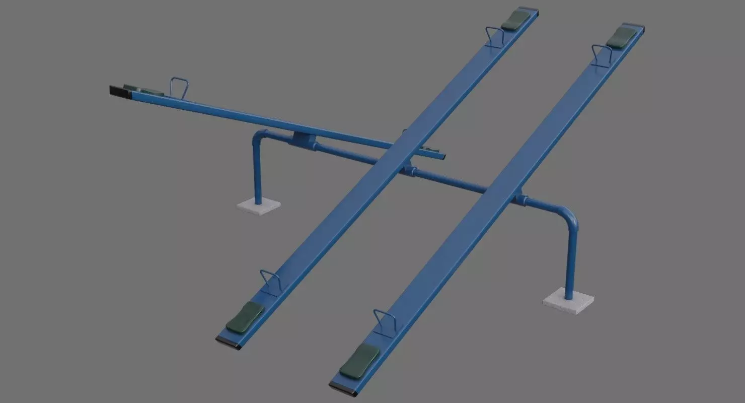 Seesaw 1A Low-poly 3D model_0