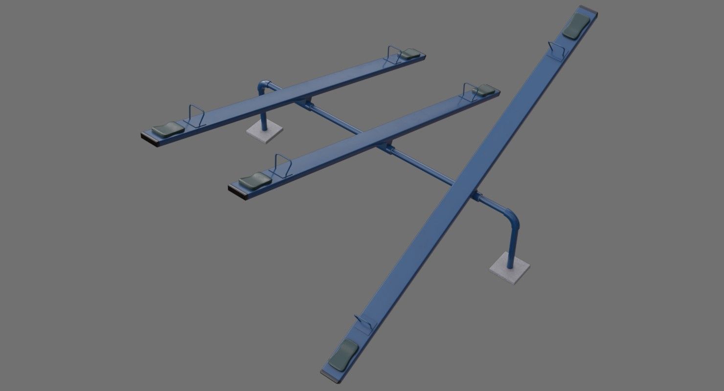 Seesaw 1A Low-poly 3D model_2