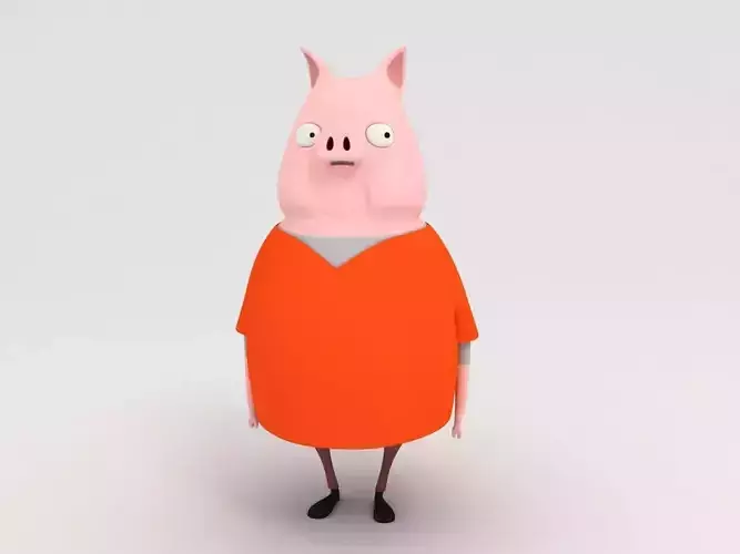Pig Character Free 3D model
