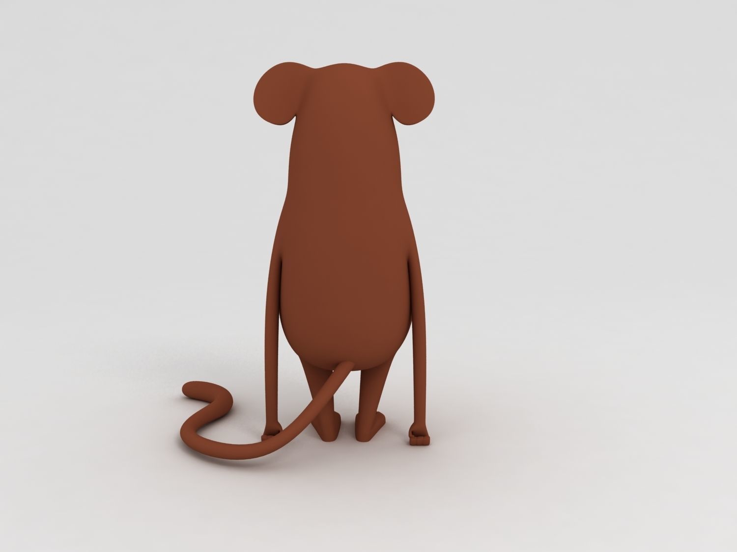 Monkey Cartoon Character Free 3D model_2