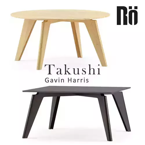 Takushi dining table 2 Low-poly 3D model