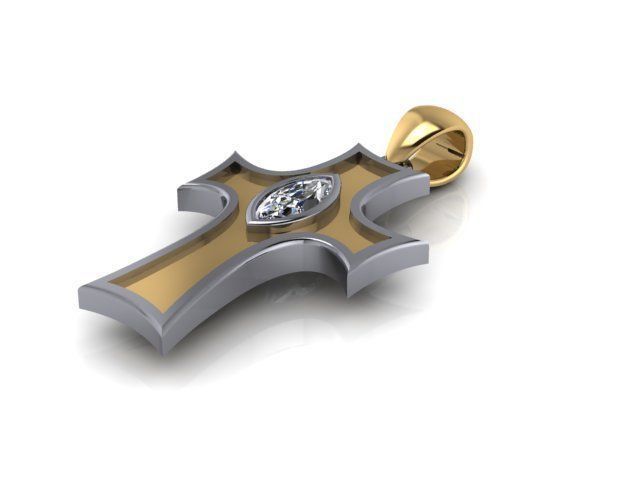 Cross 2 tone  3D print model_1