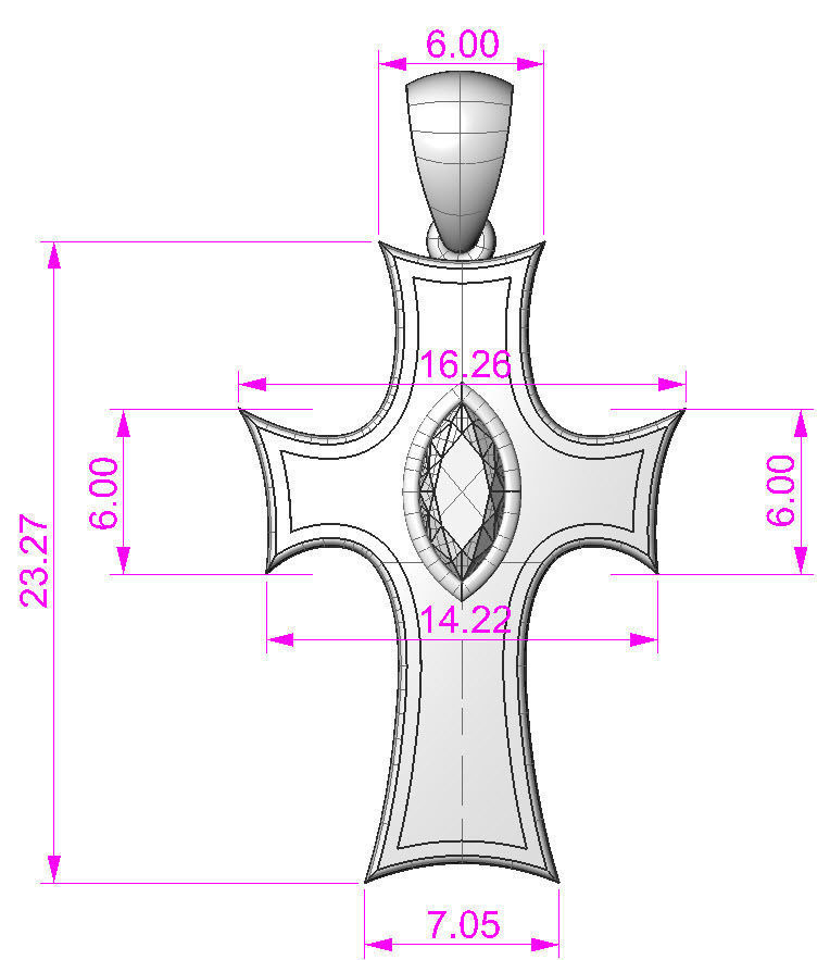 Cross 2 tone  3D print model_6