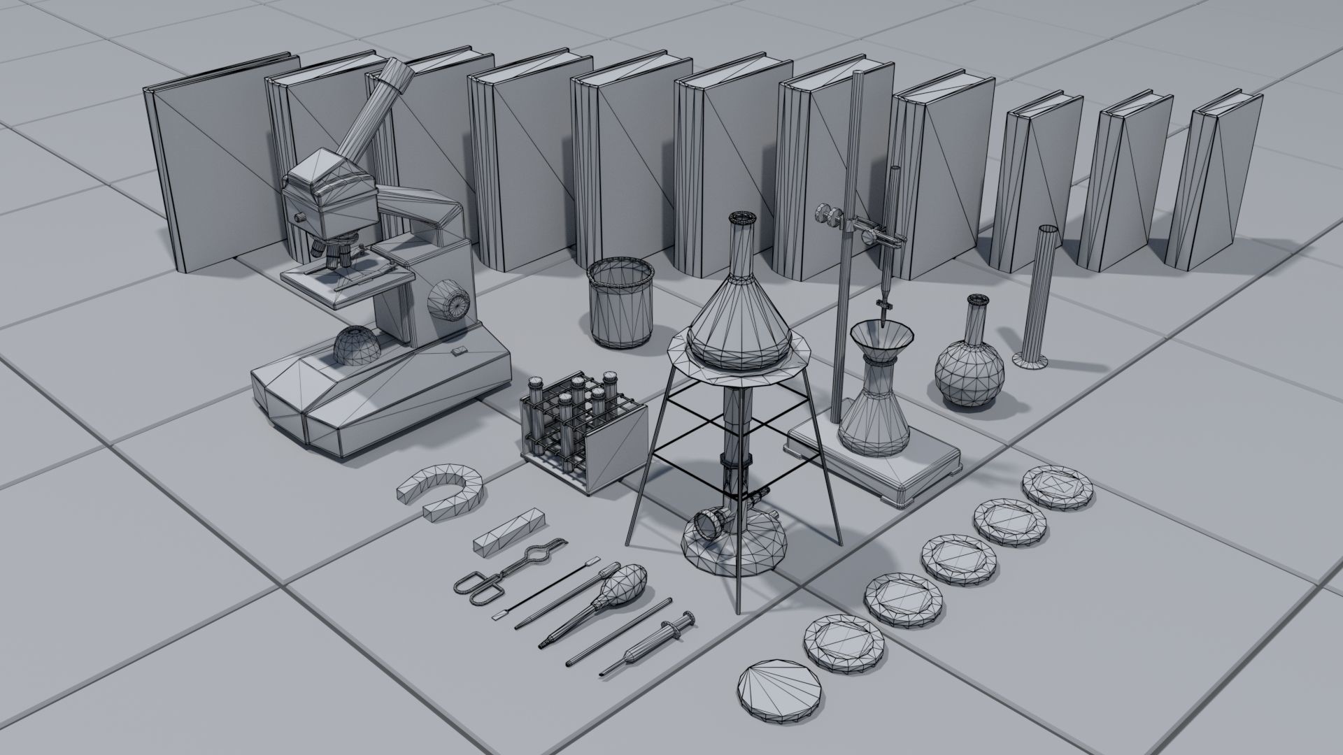 Laboratory pack 3D model_5