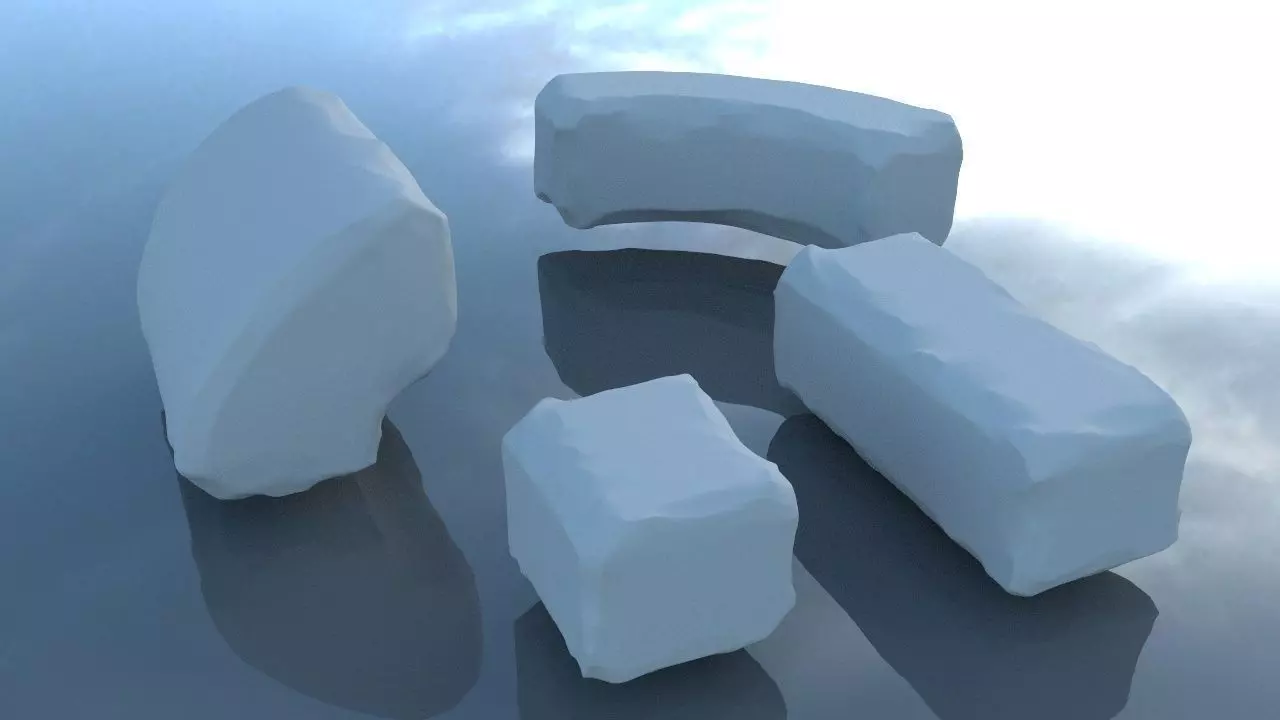 OLD BRICKS Low-poly 3D model_0