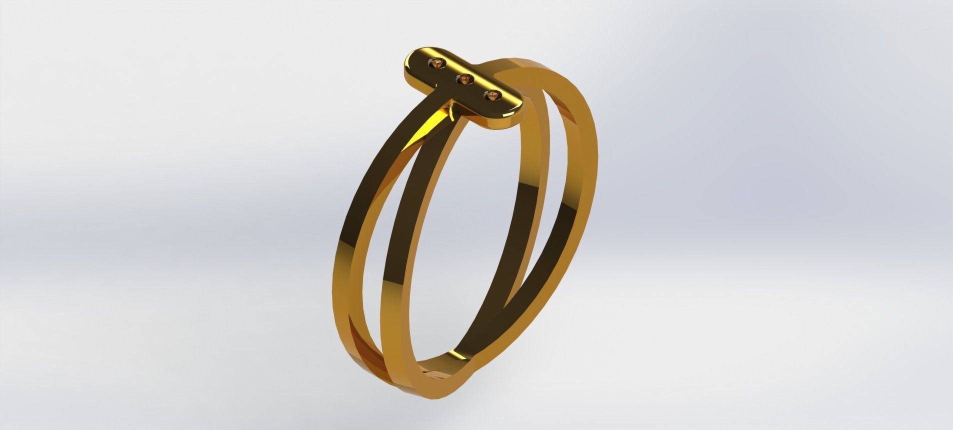 Bague entrelacer 3D print model_1