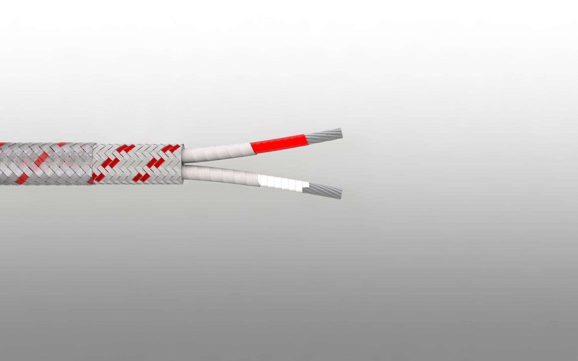 Thermo Couples Electric Cable 3D model_1