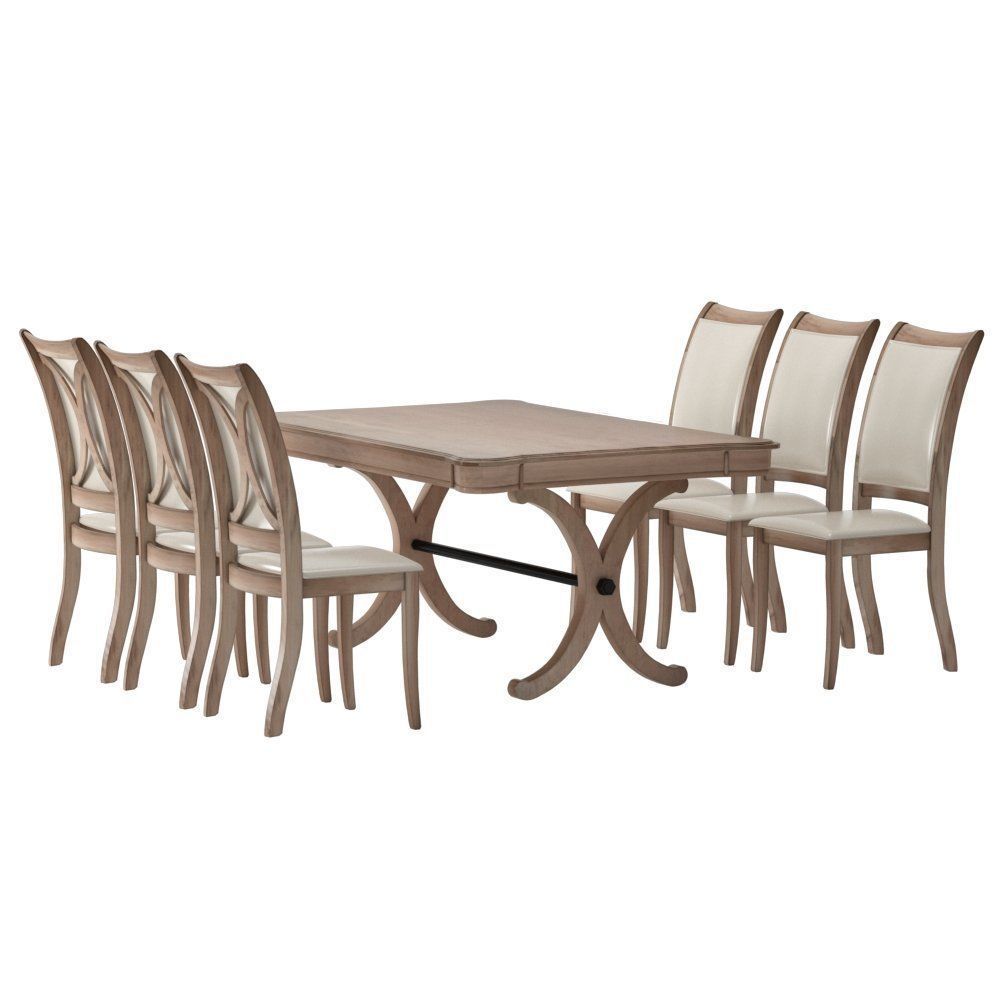 Regina 7 Piece Dining Set 3D model_2