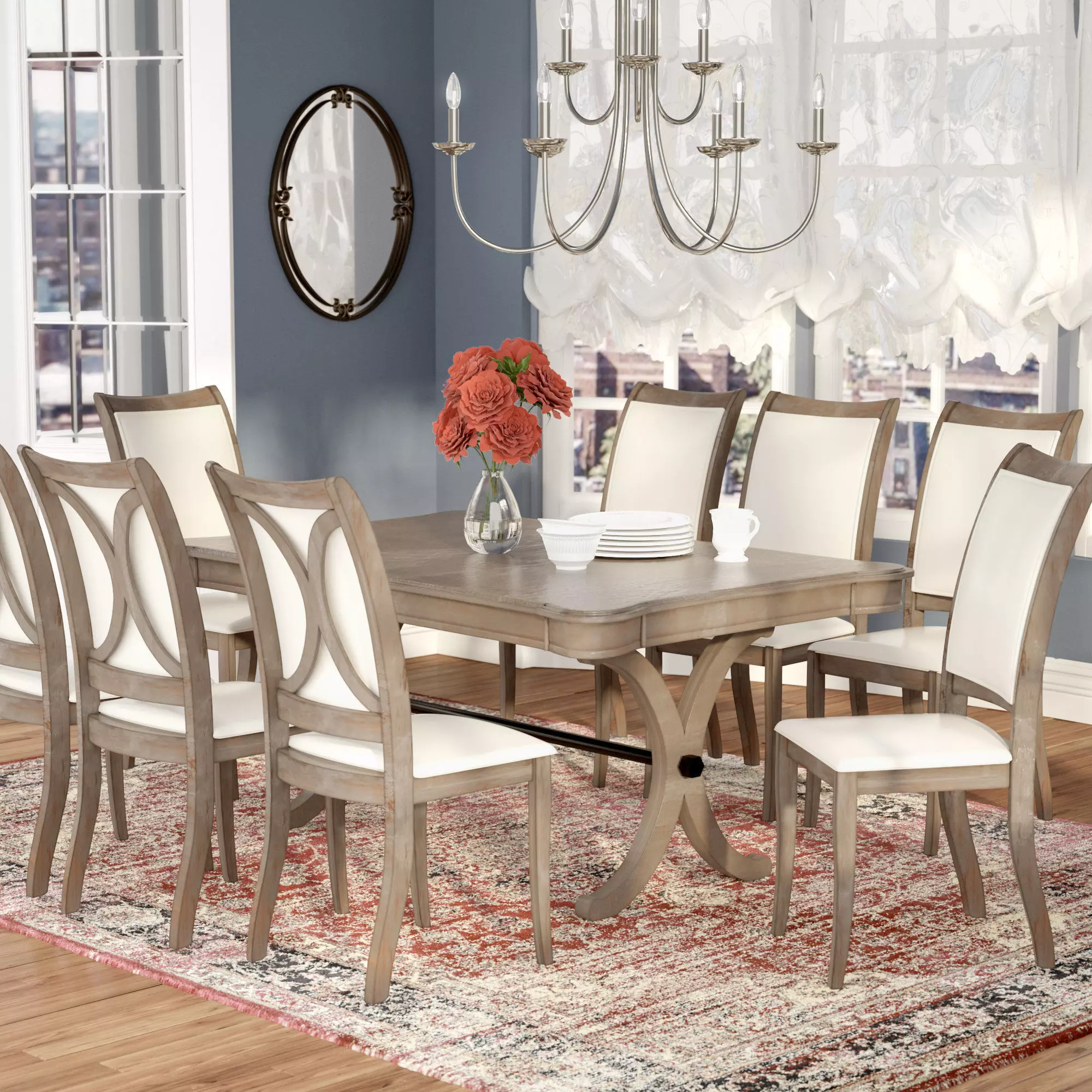 Regina 7 Piece Dining Set 3D model_0