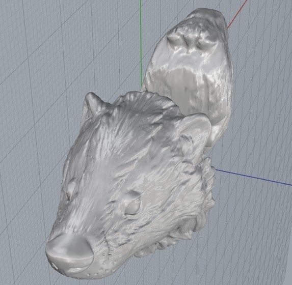 Badger with knife garda 3D print model_2