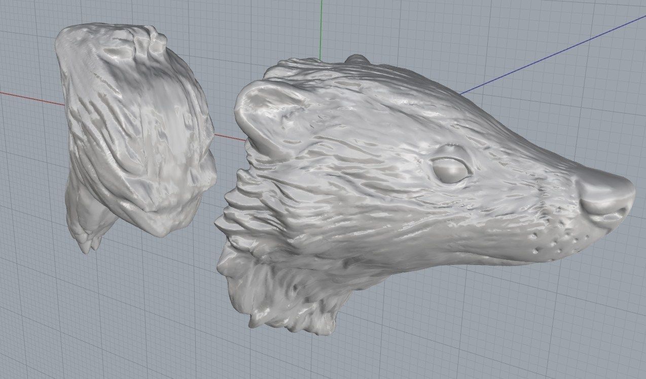 Badger with knife garda 3D print model_7
