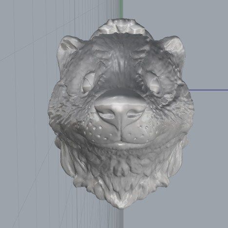 Badger with knife garda 3D print model_3